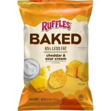 Ruffles Baked Potato Chips CHEDDAR  SOUR CREAM Crisps 6.25Oz 1 Bag