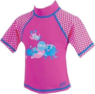 Costume Da Bagno Zoggs Zebra Classicback Per Bambine - Rosa - Ecolast Riciclato UPF50+