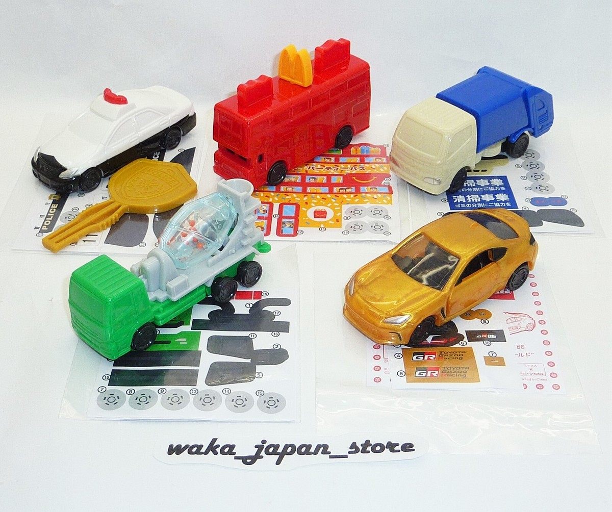 Tomica 2024 Toyota GR86 Others, McDonald Happy Meal Par2. Set of 5