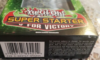 1X Yu-Gi-Oh! Super Starter V for Victory Konami includes 2 power