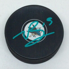 NICK BONINO SIGNED AUTOGRAPHED SAN JOSE SHARKS HOCKEY PUCK W/ CASE COA