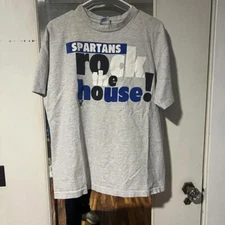 Grey and blue vintage 90s Spartans Rock Like The House t-shirt tee #90sfashion