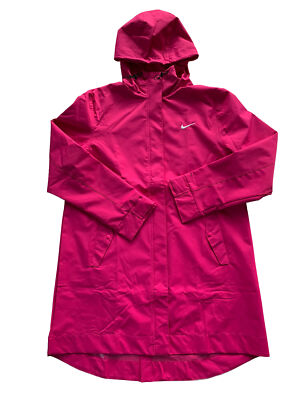 nike logo parka jacket in pink