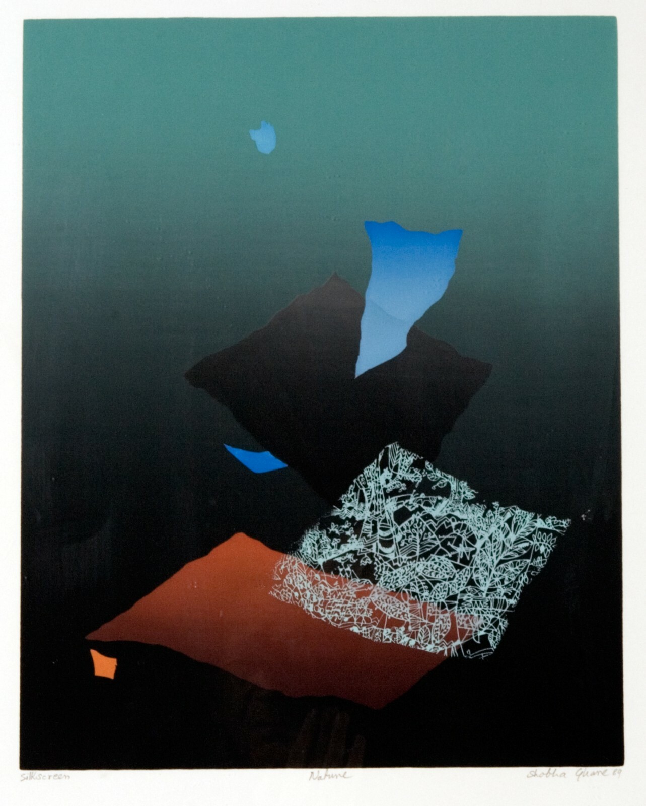 Shobha Ghare Original Silkscreen, “Nature” 1989