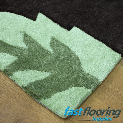 Aspire Zaire Choco/Green Rug *0.80 x 1.50* Lounge 100% Acrylic *SALE* RRP £65 - Picture 5 of 7