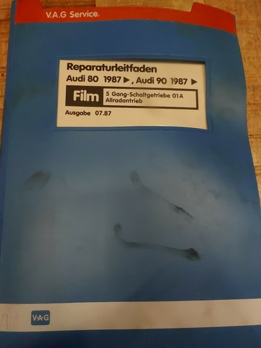 Reparaturleitfaden + Microfich 5 Gang Schaltgetriebe 01A Audi 80 / Audi 90 1987-