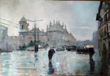 Huile sur toile 100 Cm X 70 Cm Cm signée Cousin. Porto (Portugal)