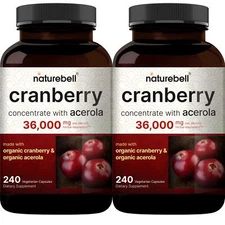 Cranberry Capsules 36000mg 100:1 Cranberries Extract Urinary Tract Health 480 ct