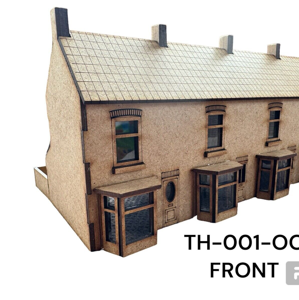 OO Gauge 3 Block Terrace Houses Laser Cut MDF Kit ALSO coming soon in