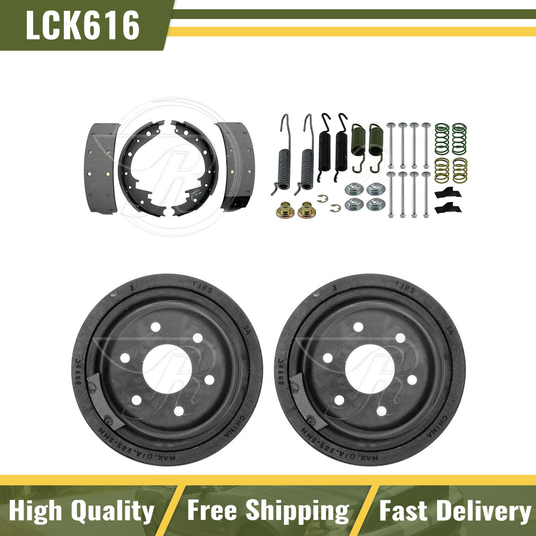 Rear Brake Drum Brake Shoes Hardware Spring Kit Fits 1999 2000