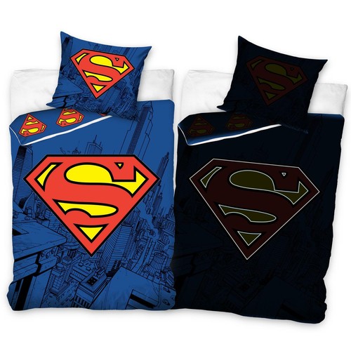 Superman Single Duvet Cover Set Glow In 