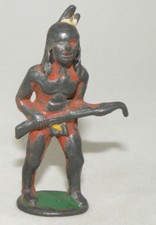 Vintage Barclay 717 B-047 metal Indian Brave Rifle Across Waist 1930's