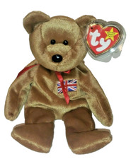 Ty Beanie Baby - BRITANNIA the Bear UK Exclusive 8.5" MWMTs Stuffed Animal Toy