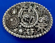 Chunky Nocona Rodeo Cowboy Horseback Saddle Bronc Western Belt Buckle
