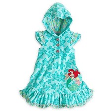 Disney Store Princess Little Mermaid Ariel Girl Swimsuit Cover Up Size 5/6