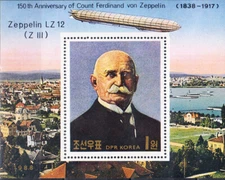 W KOREA 2768 ZEPPELIN 150TH BIRTH ANNIVERSARY