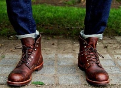 Handmade Men Brown Ankle leather boots, Men leather boots  display picture 1