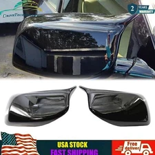 Rear Wing Mirror Cover Caps For BMW 5 Series E60 E61 E63 E64 03-07 Gloss Black