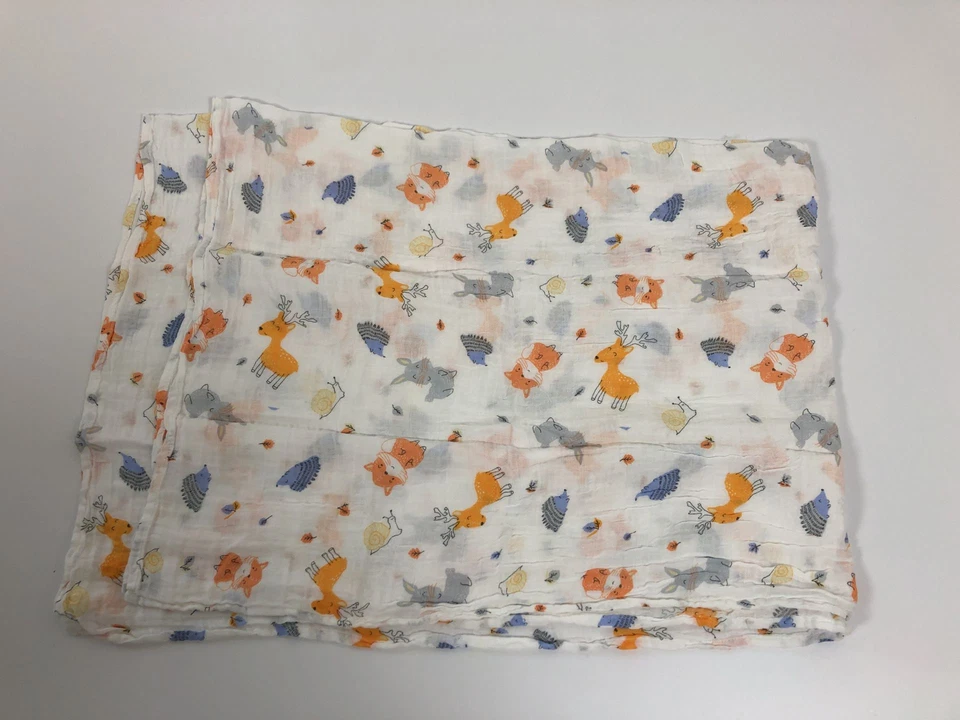 Manta bebé muselina 110x150cm verano transpirable algodón niña niño - Imagen 3 de 4