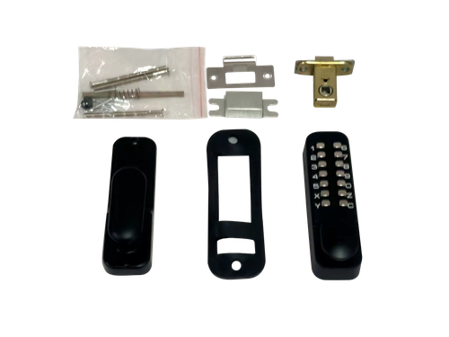 White Gate Lock Security Push Button suits all gate frames Outdoor Gloss keypad - Picture 8 of 33