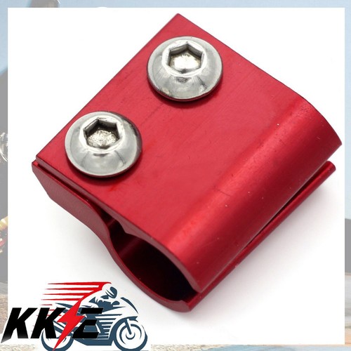 KKE Red Brake Line Clamp For CR125R CRF250R CRF450X CRF250RX YZ125X YZ250 YZ450F - Picture 1 of 9