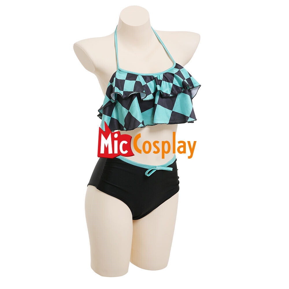 Anime Swimsuit Cosplay Costume Two-Piece Bikini Swimwear Outfits