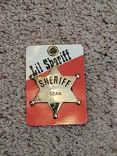 Vintage Lil Sheriff Badge Sean New