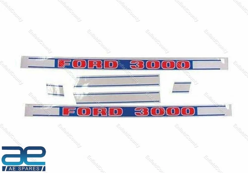 Hood Bonnet Decal Sticker Set Kit Emblem For Ford New Holland 3000 Tractor New