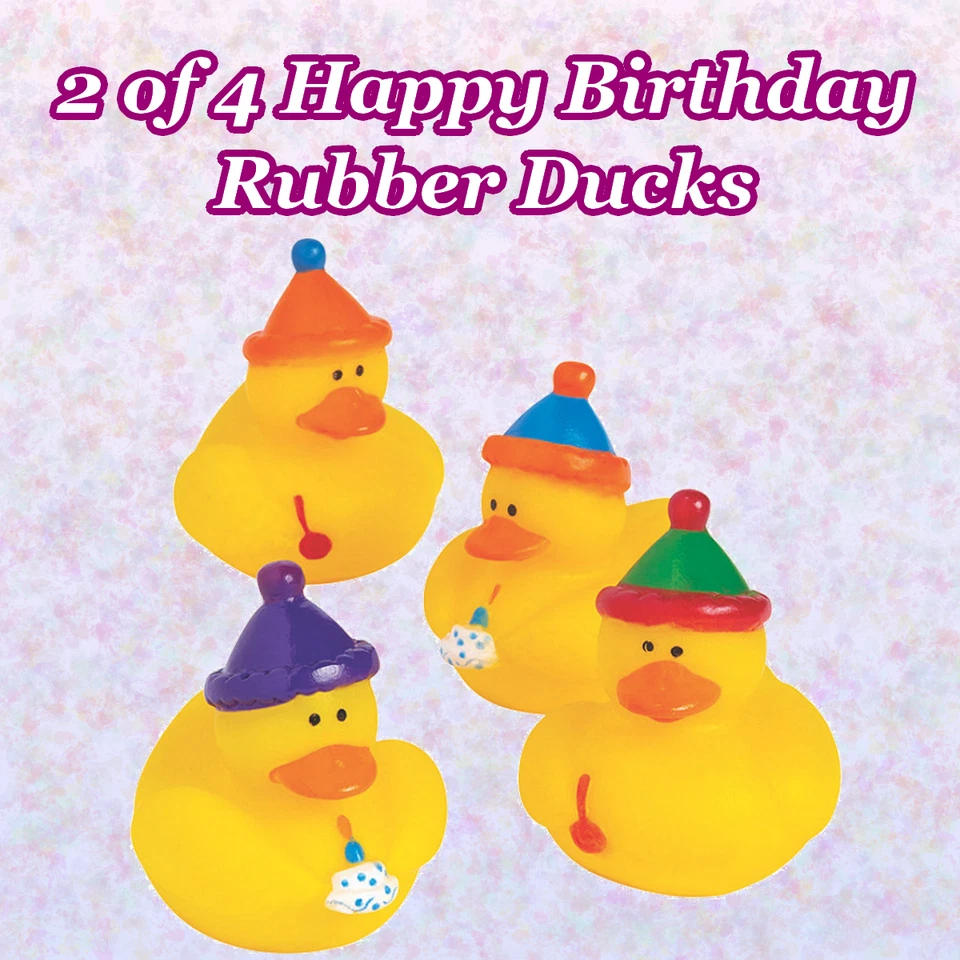 ¡6 patos de goma! 2 Feliz Cumpleaños, 2 Chefs/Cocineros + 2 Cupcakes/Dulces Golosinas🧁🎁🛁 Foto 2 de 4