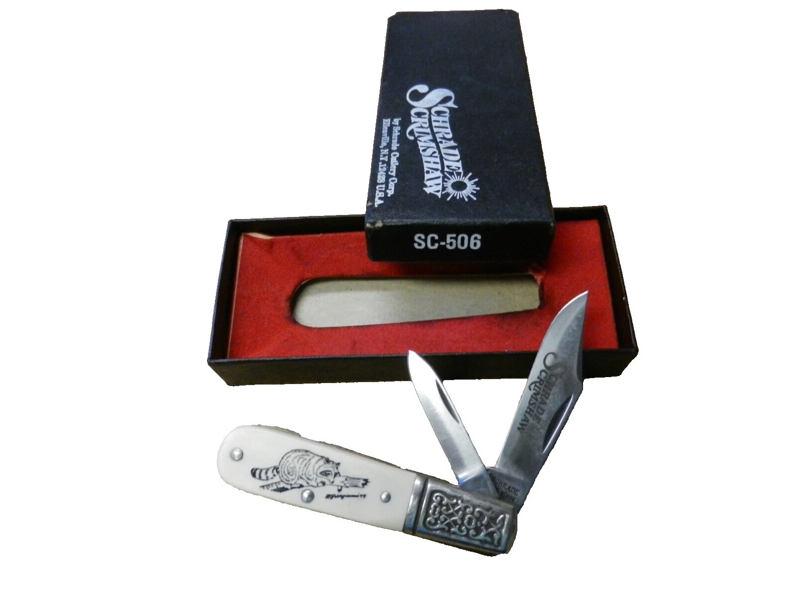 Cuchillos plegables Schrade Blanco Vintage de colección