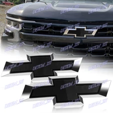 For 2022+ Chevrolet Refreshed Silverado 1500 Grill & Tailgate Bow tie Emblem Set