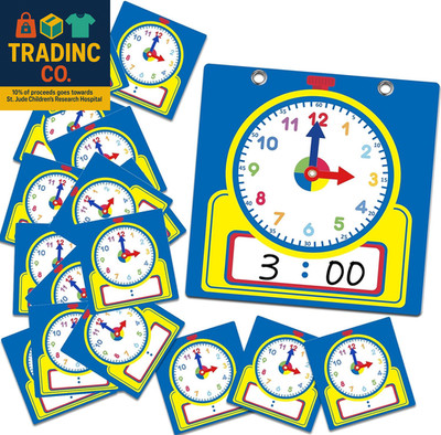 25 Pcs Teaching Clock Kit, Learning Clocks for Kids Learning Time with Erasable