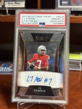 2022 Panini Select Draft Picks X-Factor Signatures C.J. Stroud PSA 10 Auto RC