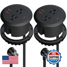 Mazzgofor 2Pcs 3 Inch Desktop Power Grommetgan 65W Usb C High-Speed Charging