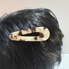 Tortoise Shell  Gold Hair Clip Acrylic  Metal Design New Elegant Style Women