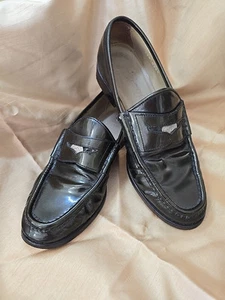 Mocassins Gucci en cuir verni métallisé en excellent état, taille : 7B