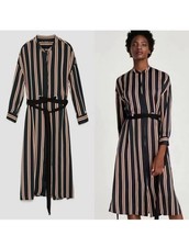 Zara Women's Midi Dress S Blue 100% Viscose A-Line