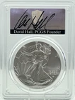 2024 $1 Silver Eagle First Day of Issue, David Hall Signed, PCGS MS70