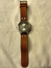 Hamilton Khaki Aviation Men's Black Watch with Brown Leather Band - H77616533