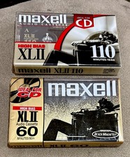 Maxell XL2 100 High Bias XL2 60 Audio Cassette Tapes Lot of 2-pcs NEW