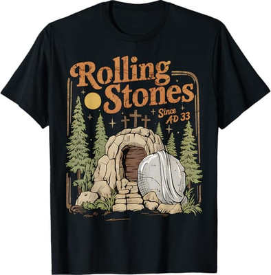 The Stone was Rolled Away He Alive Retro Christian Easter T-Shirt