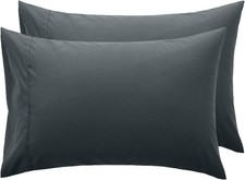 Pillow Cases Queen Size Set of 2 Soft Pillow Covers Dark Gray Hotel Quality