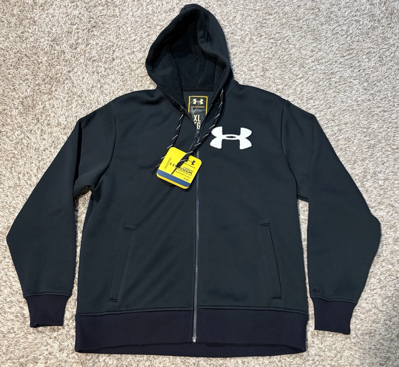 Men’s Under Armour XL Cold Gear Storm Water Resistant Insulated Full Zip Jacket