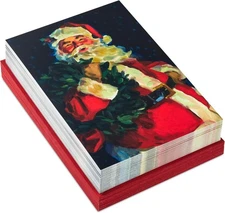 Hallmark Boxed Christmas Cards, Classic Santa Claus (40 Cards and 40... 