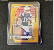 2024 Adonai Mitchell Panini Gold Prizm 10/10 double jersey match