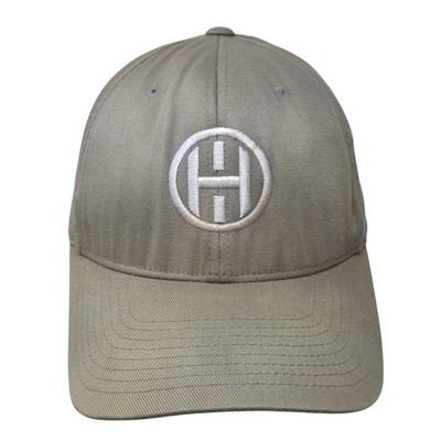 Yupoong Fitted Baseball Hat Brown Medium Embroidered Logo Flexfit