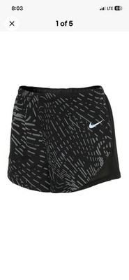 Nike Womens Running Shorts Dri Fit Black Tempo Size L DD6777-010