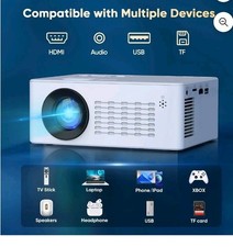 4K Projector 50000LMS 1080P 3D WiFi Video Home Theater 250" Display NEW NO BOX