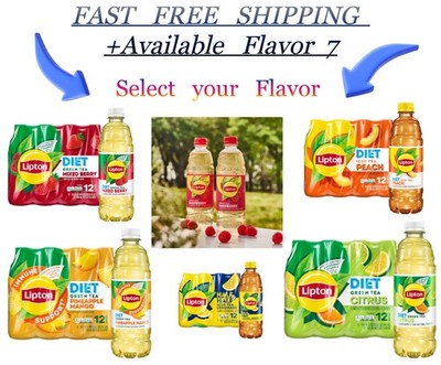 Lipton Iced Tea Refreshing taste blend of tea,16.9 oz (Pack of 12) Choose flavor