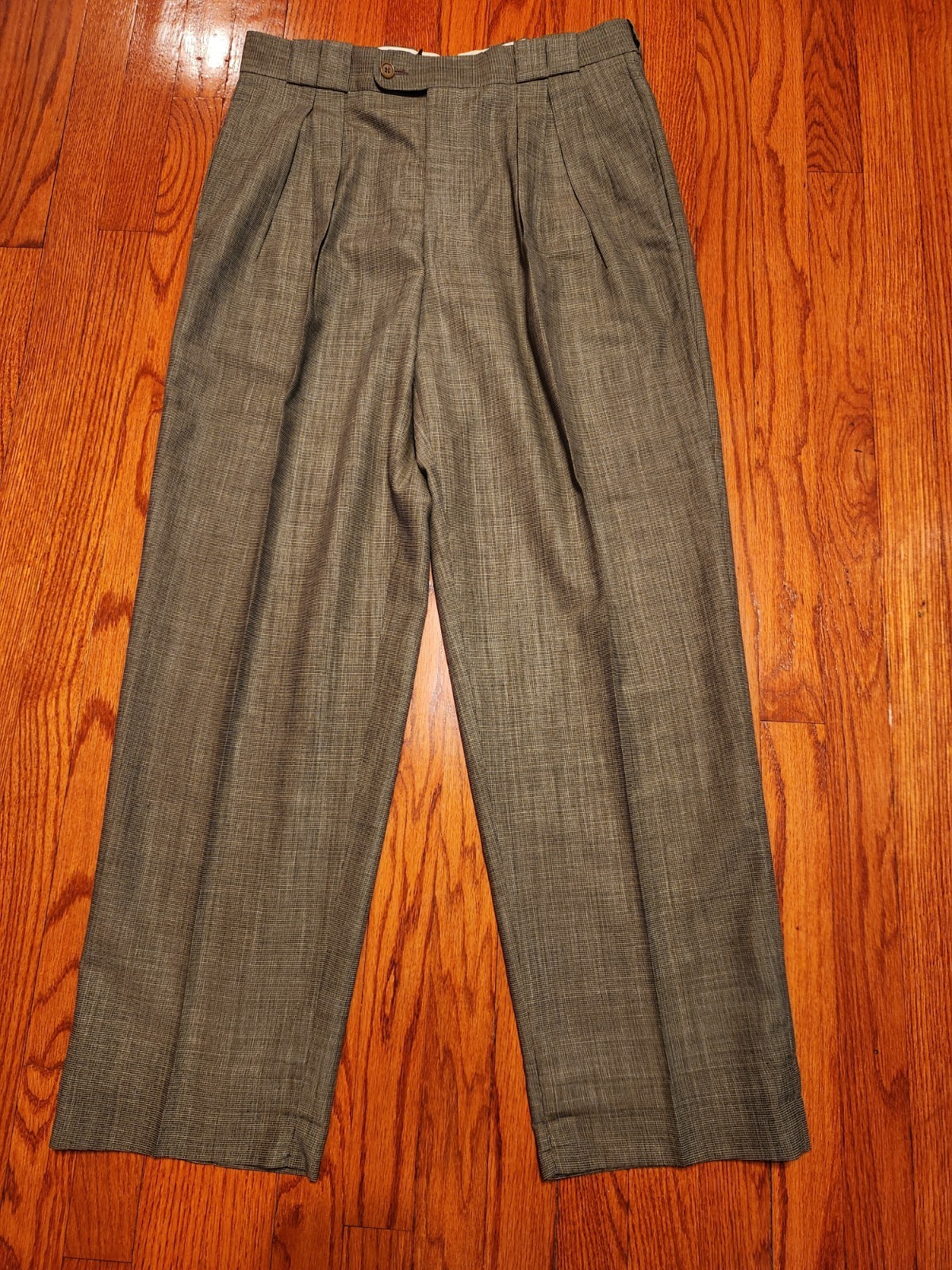 Mark Shale Gray Dress Pants 35×31 *Wool *Pleated*Made In Canada *Great Condition